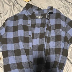 Checkered short sleeve button down